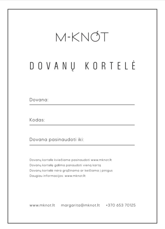 Elektroninė DOVANŲ KORTELĖ